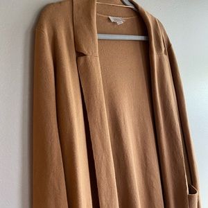 Loft Camel Color Longline Cardigan